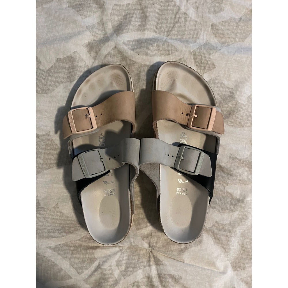 Birkenstock Arizona split sandal mineral/rose size 38 / 7-7.5 - Picture 7 of 8